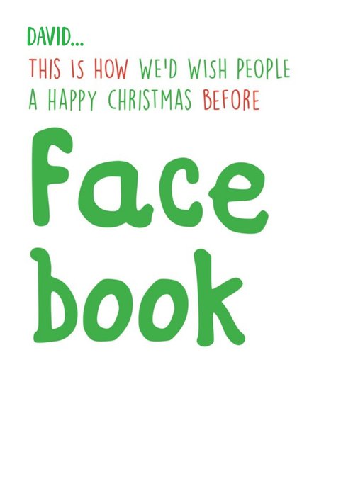 Funny Christmas Card - facebook