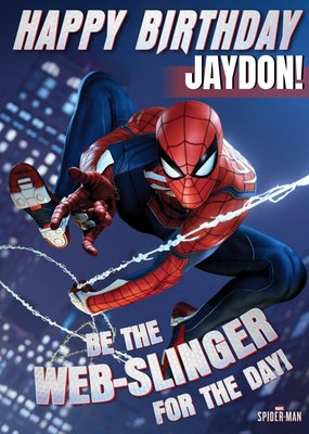Marvel Spiderman Gamerverse Web Slinger Birthday Card