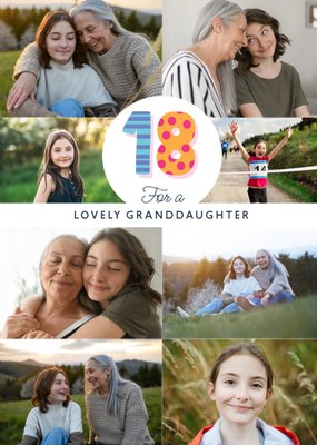 For A Lovely Granddaughter Photo Upload 18th Birthday Card