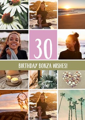 Foto Feed Multi Photo Upload 30th Female Milestone Birthday Australia Card