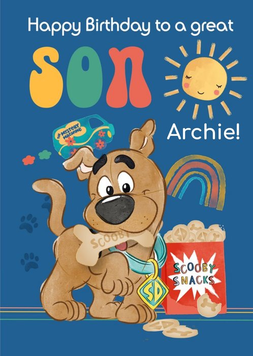 Scooby Doo Happy Birthday To A Great Son Card