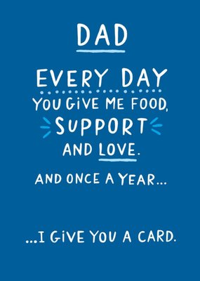 UKG Food Support Love Funny Father's Day Card