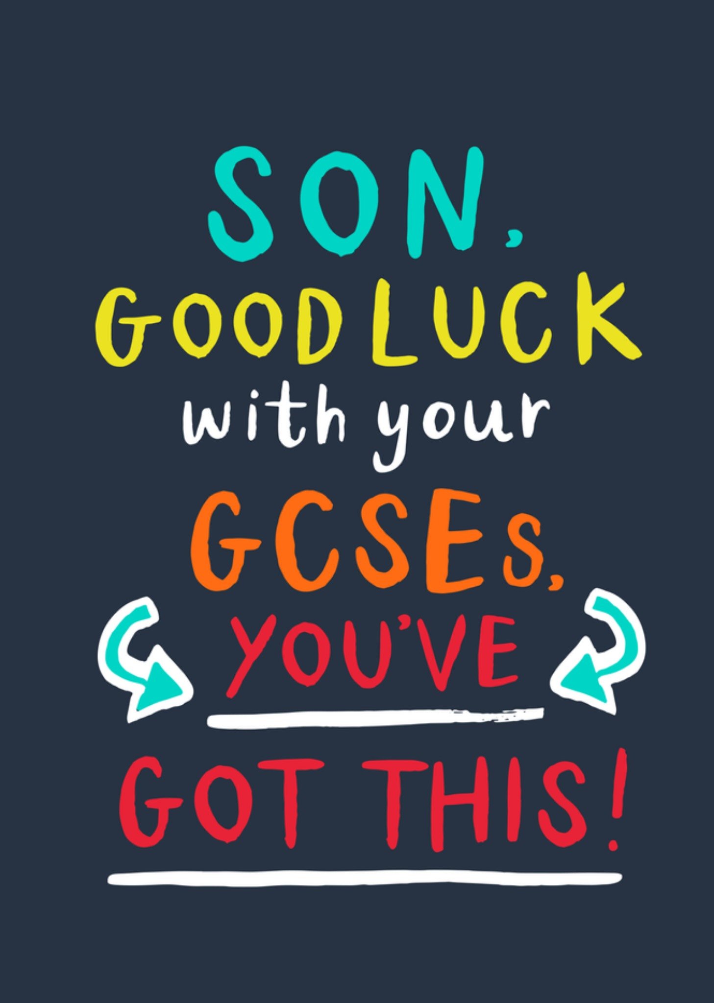 Moonpig Son Good Luck With Your Gcses Card