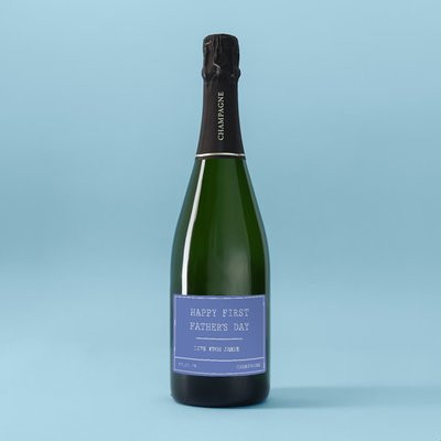 Personalised Virgin Wines Happy First Father's Day Champagne 75cl