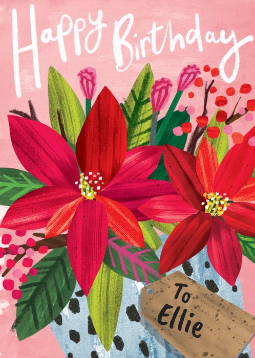 Floral Happy Birthday Card