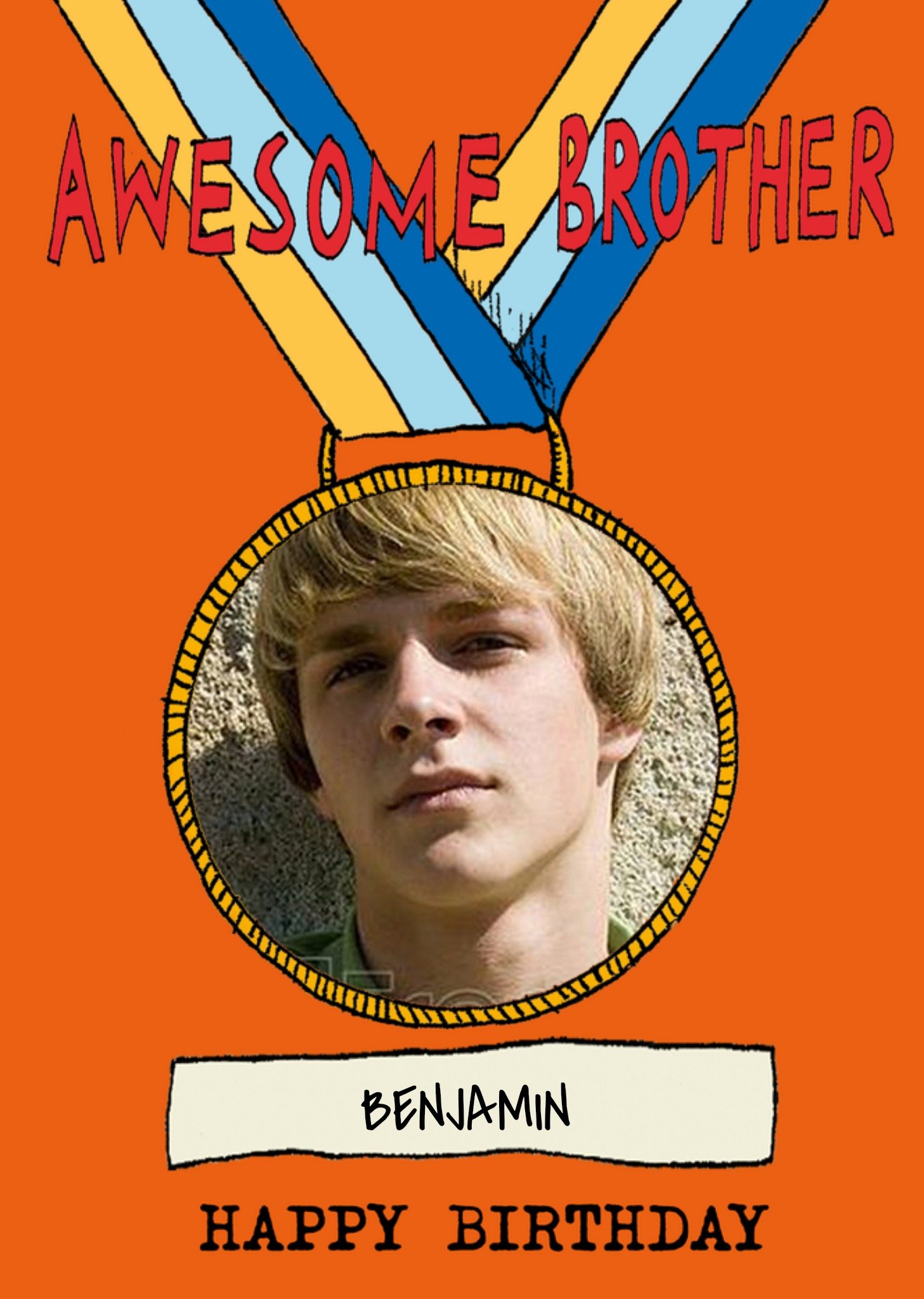 Moonpig Poet And Painter Awesome Brother Photo Upload Teenager Birthday Card