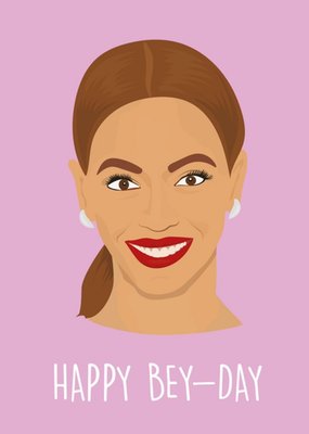 Modern Funny Singer Bey-Day Birthday Card