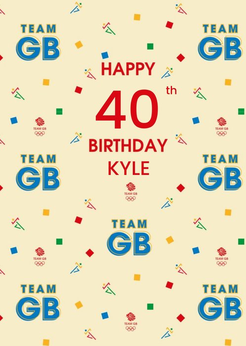 Team GB Logo Personalised Birthday Card