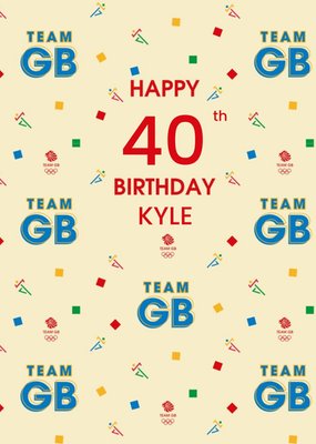 Team GB Logo Personalised Birthday Card