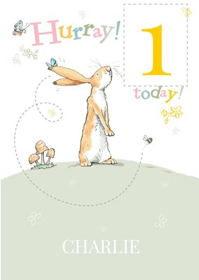 Danilo Ghmily Hurray 1 Today Cute Illustrated Hare Birthday Card
