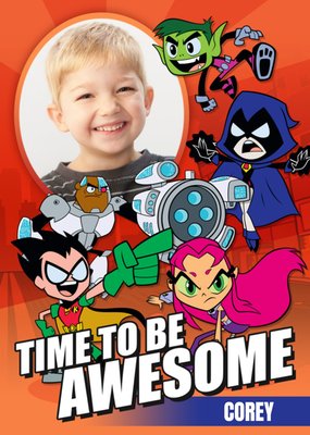 Teen Titans Go Photo Upload Birthday Card