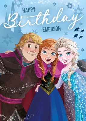 Kristof Elsa And Anna Disney Frozen Birthday Card