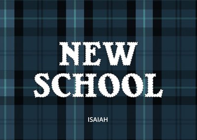 Tartan Typographic New School Card