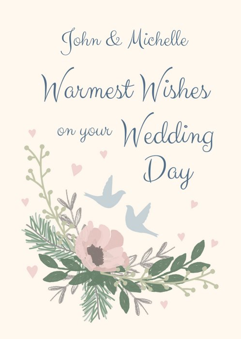 Warmest Wishes On Your Wedding Day Card