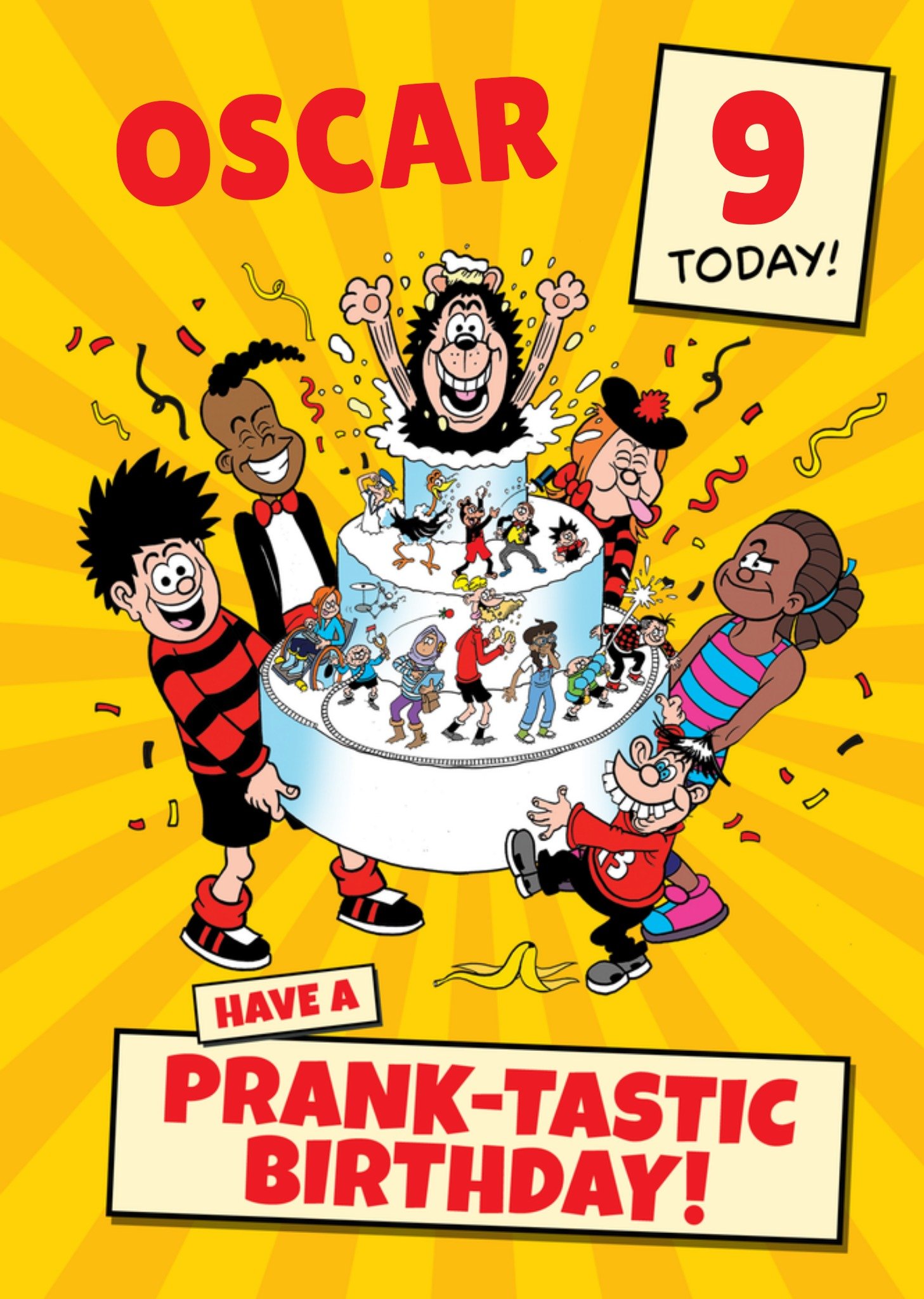 Moonpig Beano Cartoon Illustrated Prank Tastic Birthday Card