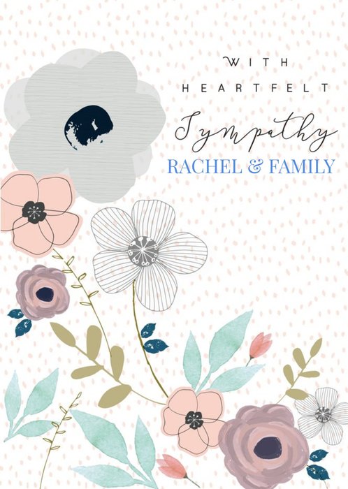 With heartfelt sympathy card