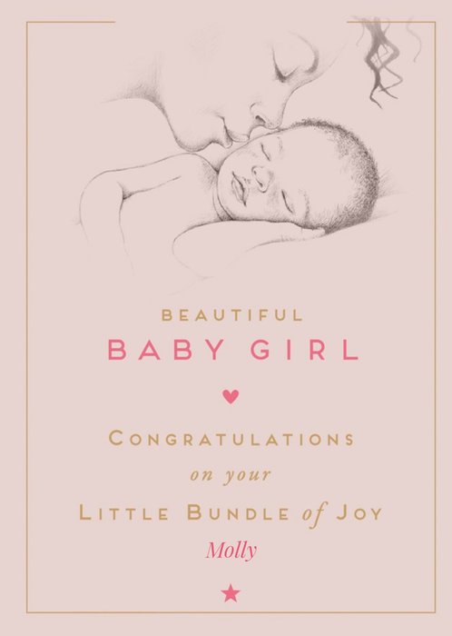 Beautiful Baby Girl New Baby Card