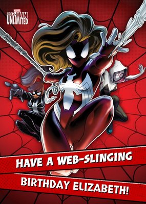 Marvel Spiderman Unlimited Gaming Web slinging Birthday Card