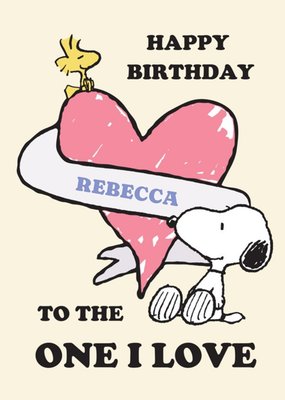 Peanuts Snoopy One I Love Birthday Card