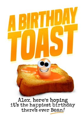 A Birthday Toast Bean Pun Card