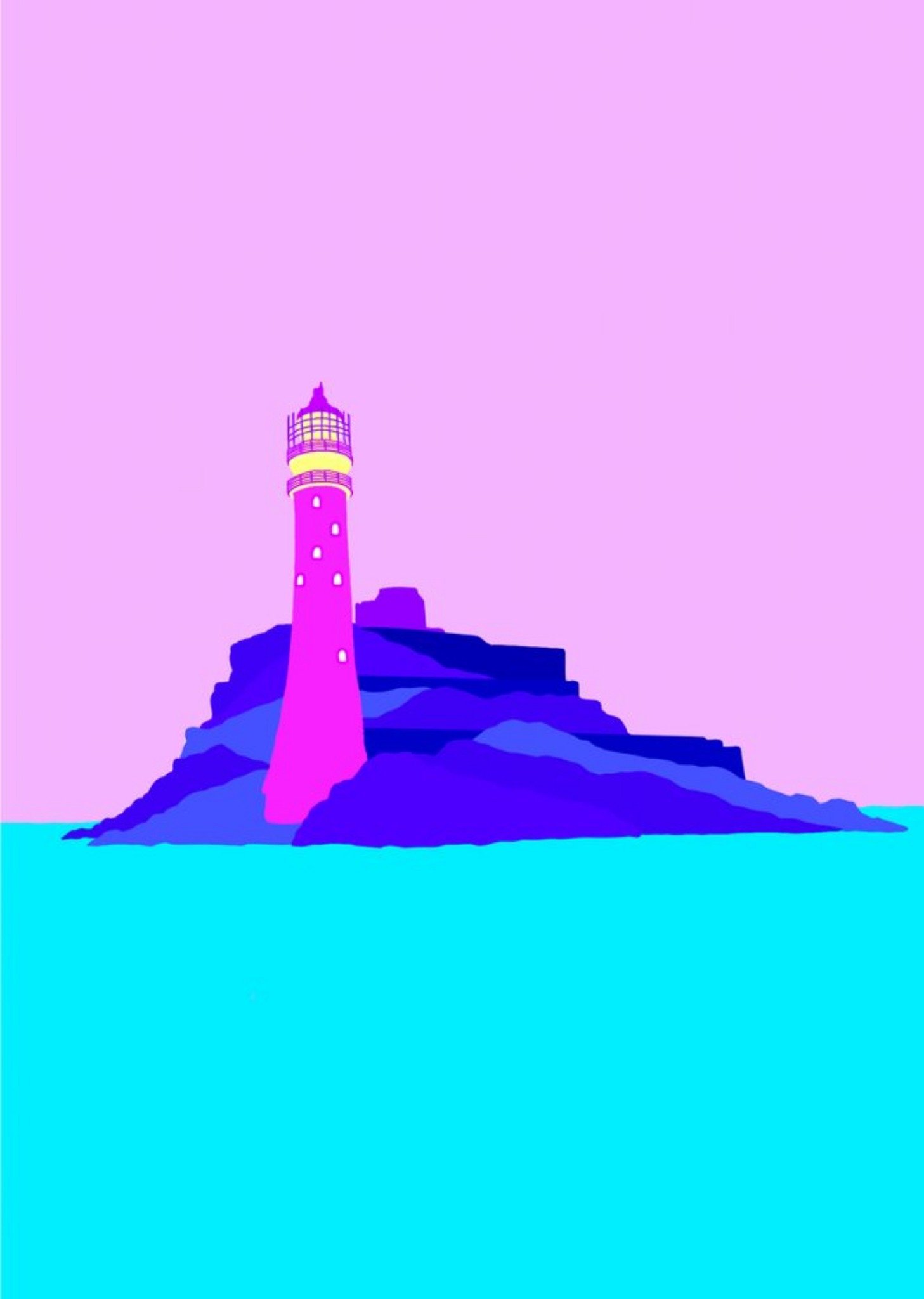 Friends Floillustrate Illustrated Lighthouse Colourful Irish Card