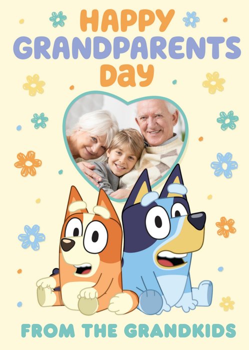Bluey Photo Upload Grandparents Day Card