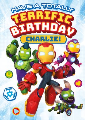 Iron Man And His Awesome Friends Totally Terrific Birthday Card