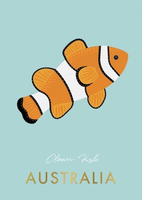 Sorcha Faulkner Illustrated Clown Fish Australia Card