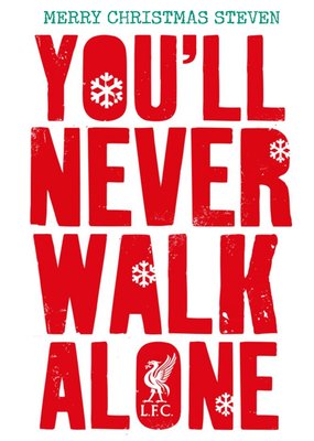 Liverpool Footbal Club You Will Never Walk Alone Anthem Christmas Card