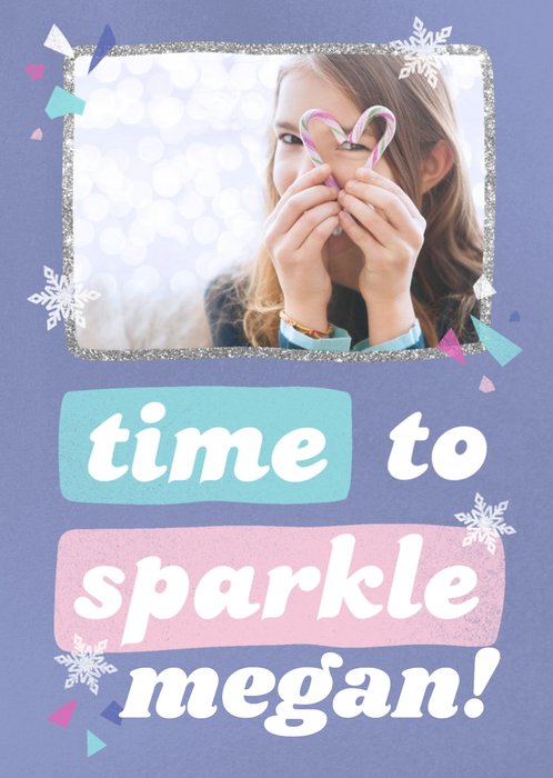 Christmas Card - Photo Upload - Time To Sparkle