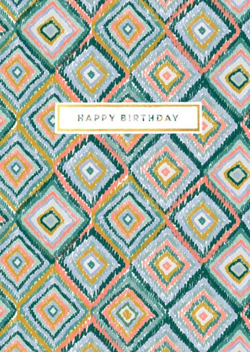 Shake It Up Patterned Happy Birthday Card