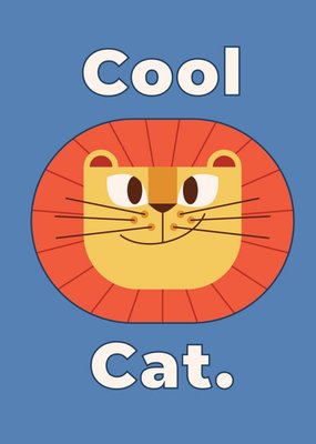 Cool Cat Lion Birthday Card