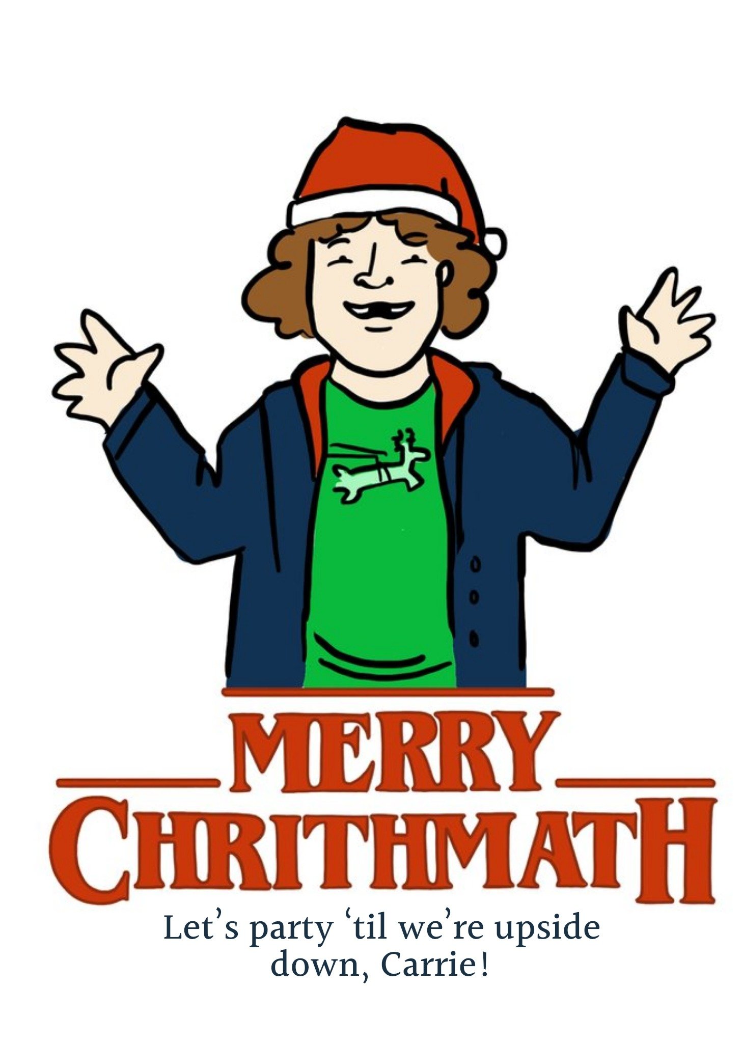 Moonpig Christmas Card Merry Chrithmath