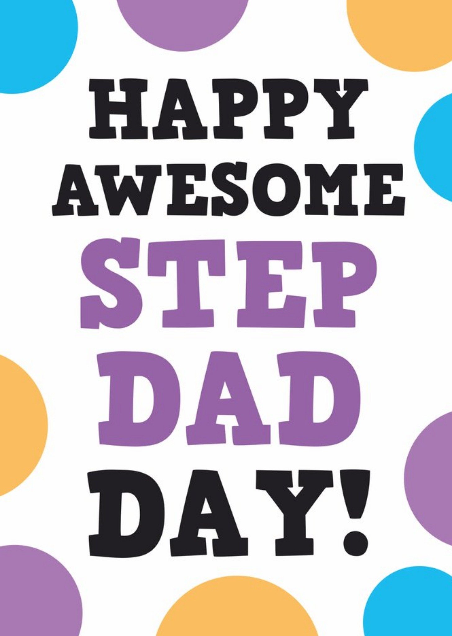 Moonpig Happy Awesome Step Dad Day Father's Day Card