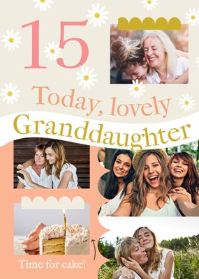 Lovely Granddaughter Photo Upload Birthday Card