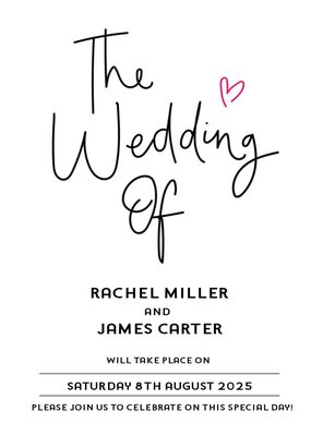 Typographic Wedding Invitation Card