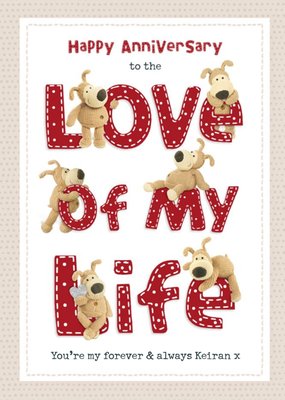 Boofle Love Of My Life Teddy Bears Happy Anniversary Card