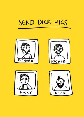 Send Rude Pics Funny Illustrated Scribbler Card