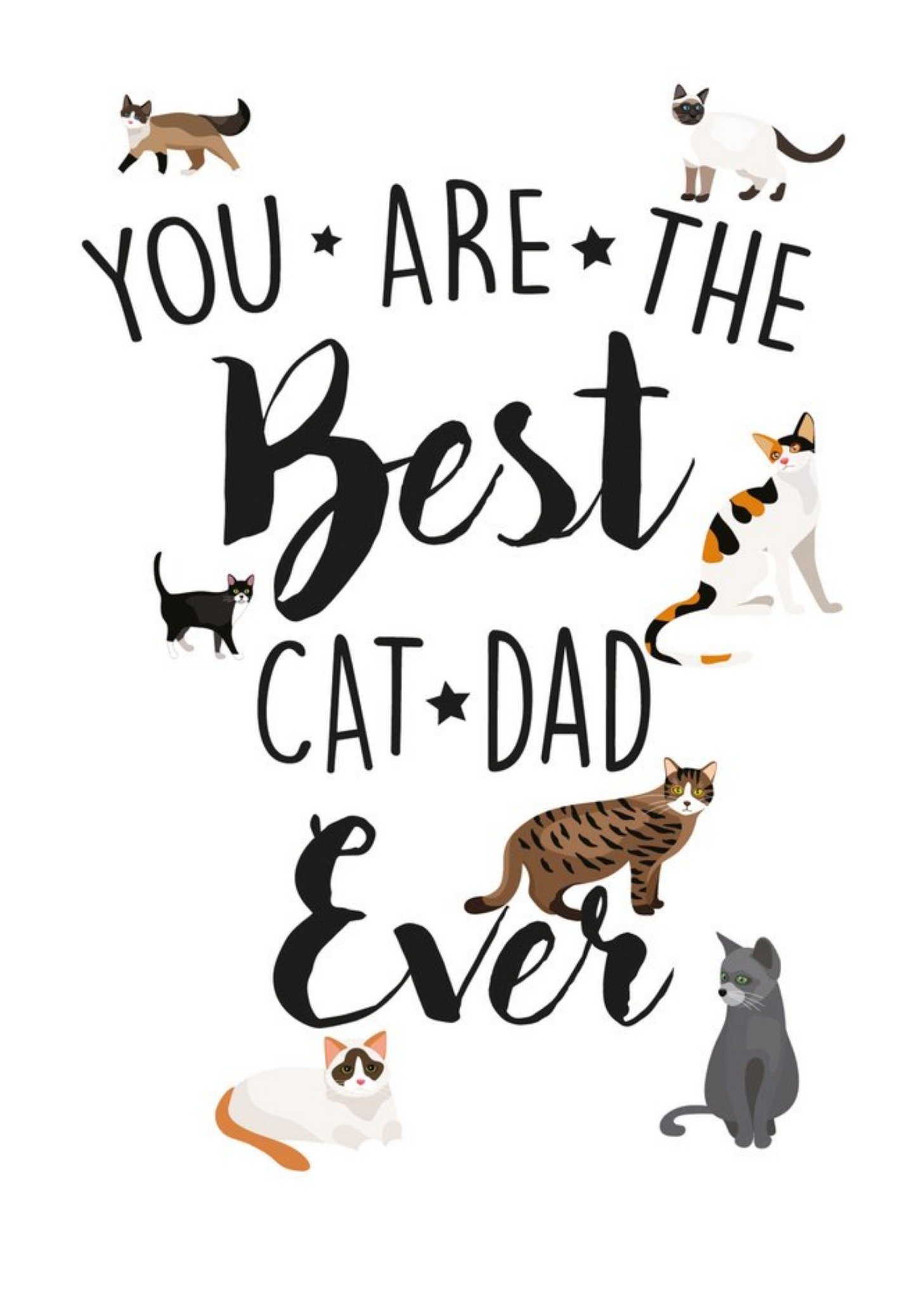 Moonpig Cheeky Chops You Are The Best Cat Dad Ever Father's Day Card