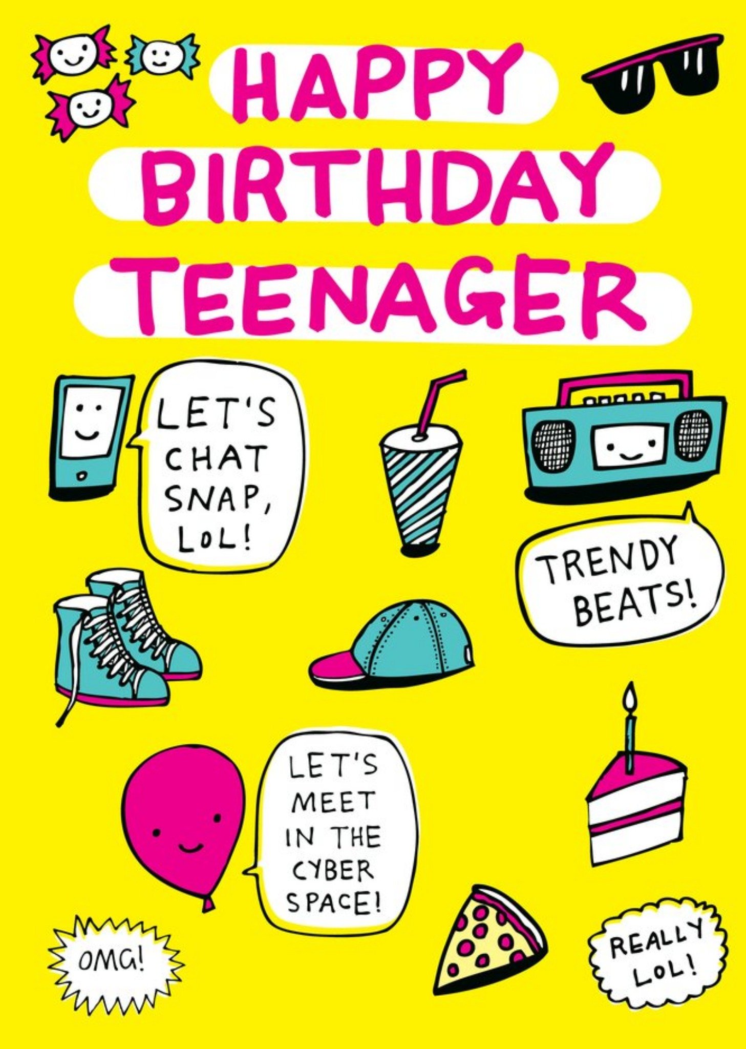 Moonpig Happy Birthday Teenager Card