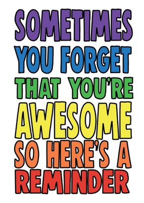 Funny Cheeky Chops Sometimes You Forget That Youre Awesome Card