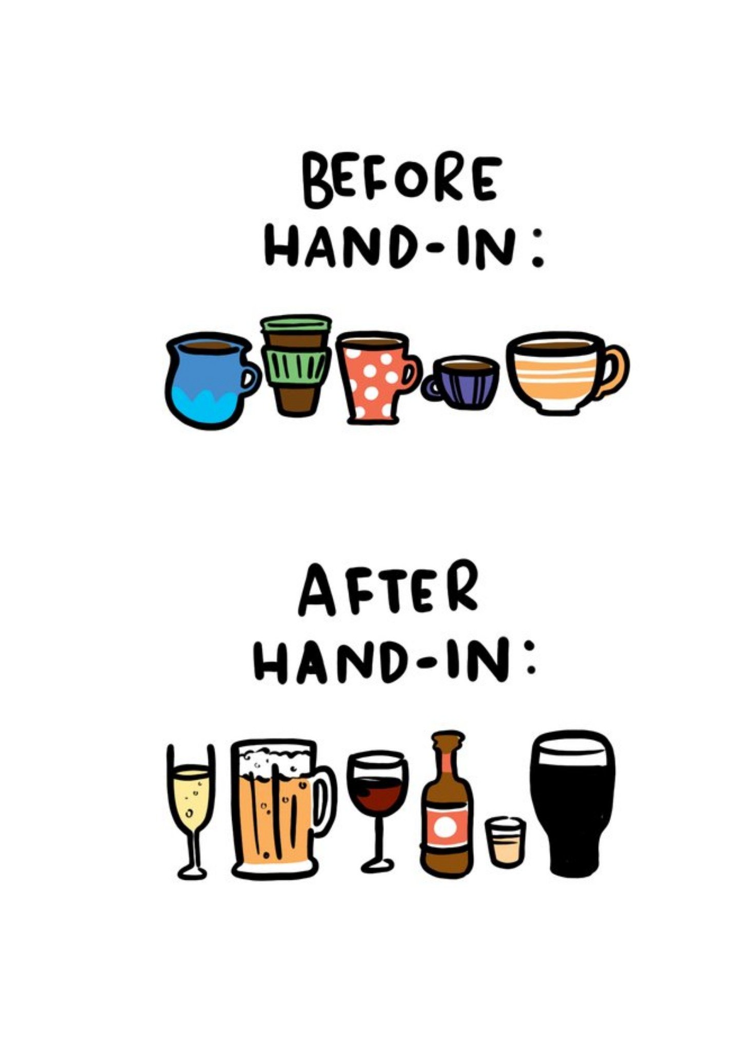 Moonpig Funny Illustration Before Hand In And After Hand In Dissertation Card