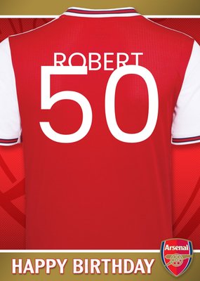 Arsenal FC Football Club Jersery Birthday Card