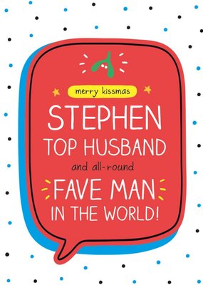 Happy Jackson To Husband Personalised Christmas Card