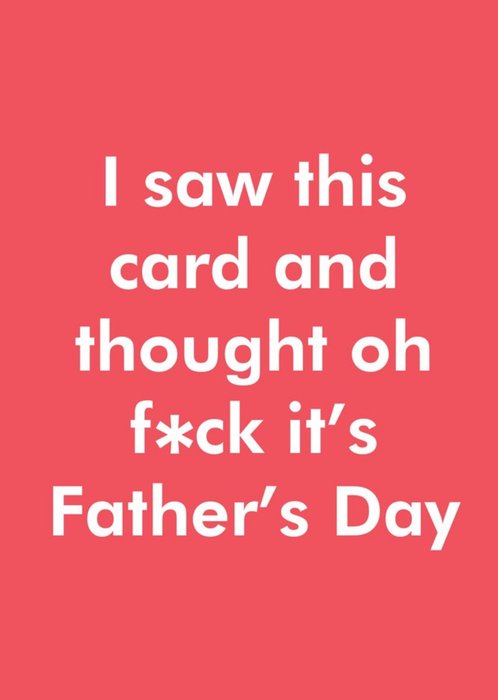 Objectables Fuck It's Father's Day Card