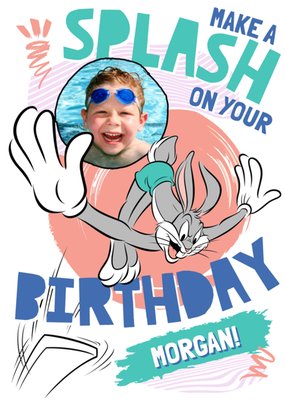 Looney Tunes Bugs Bunny Make A Splash Photo Upload Birthday Card