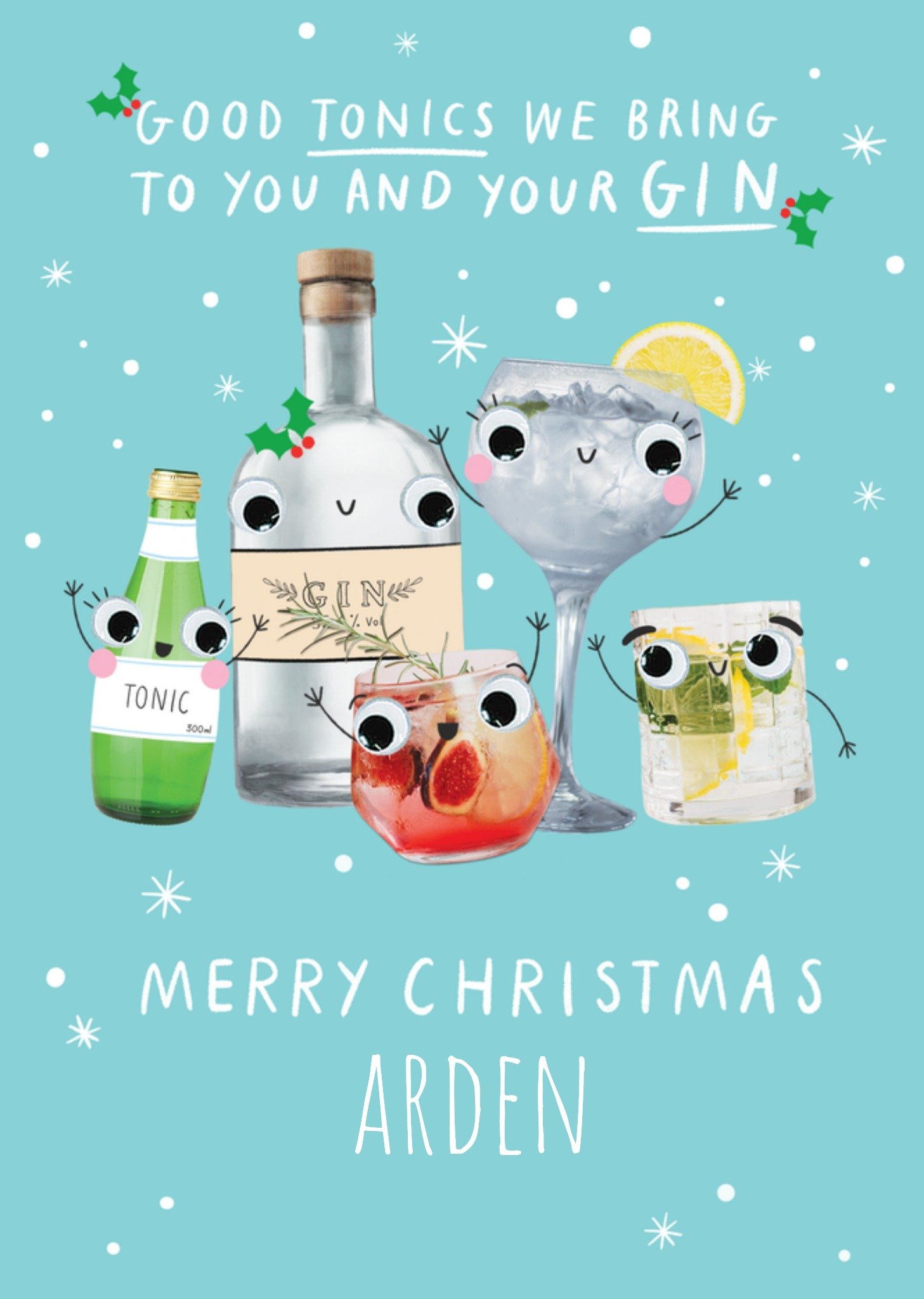 Moonpig Good Tonic We Bring To You And Your Gin Christmas Card