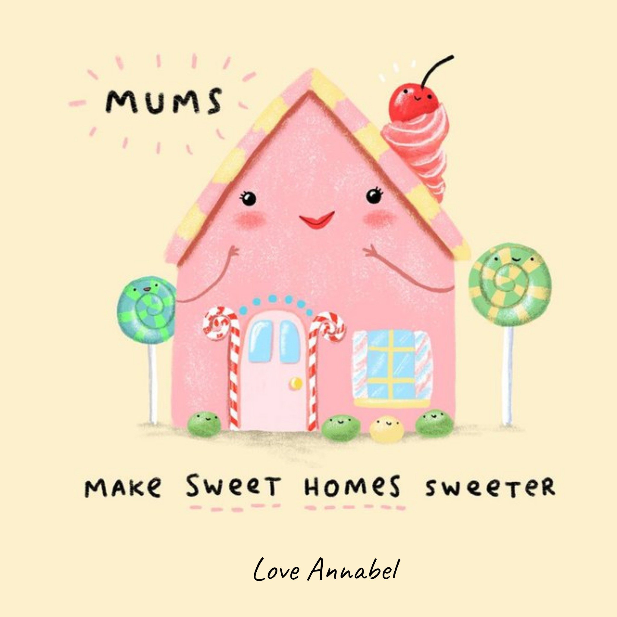 Moonpig Mums Make Sweet Homes Sweeter Personalised Mother's Day Card