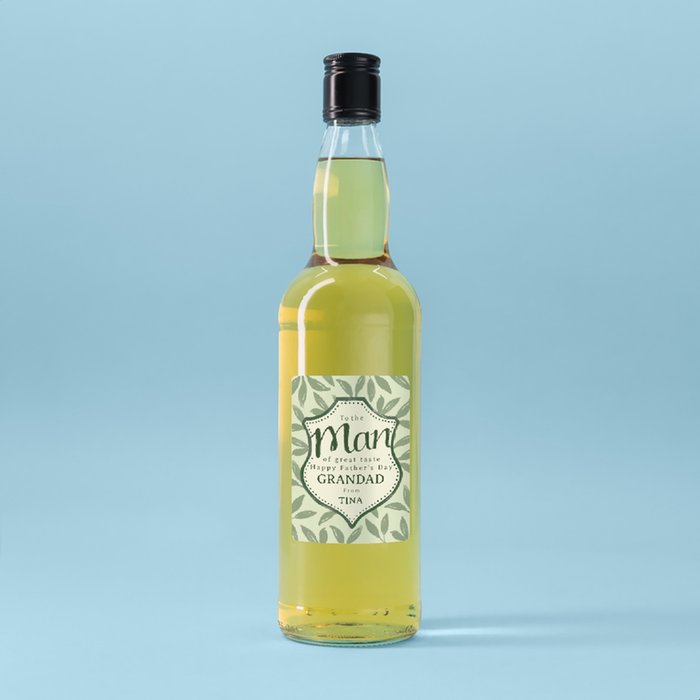 Personalised 'To The Man Of Great Taste' Grandad Whisky 70cl