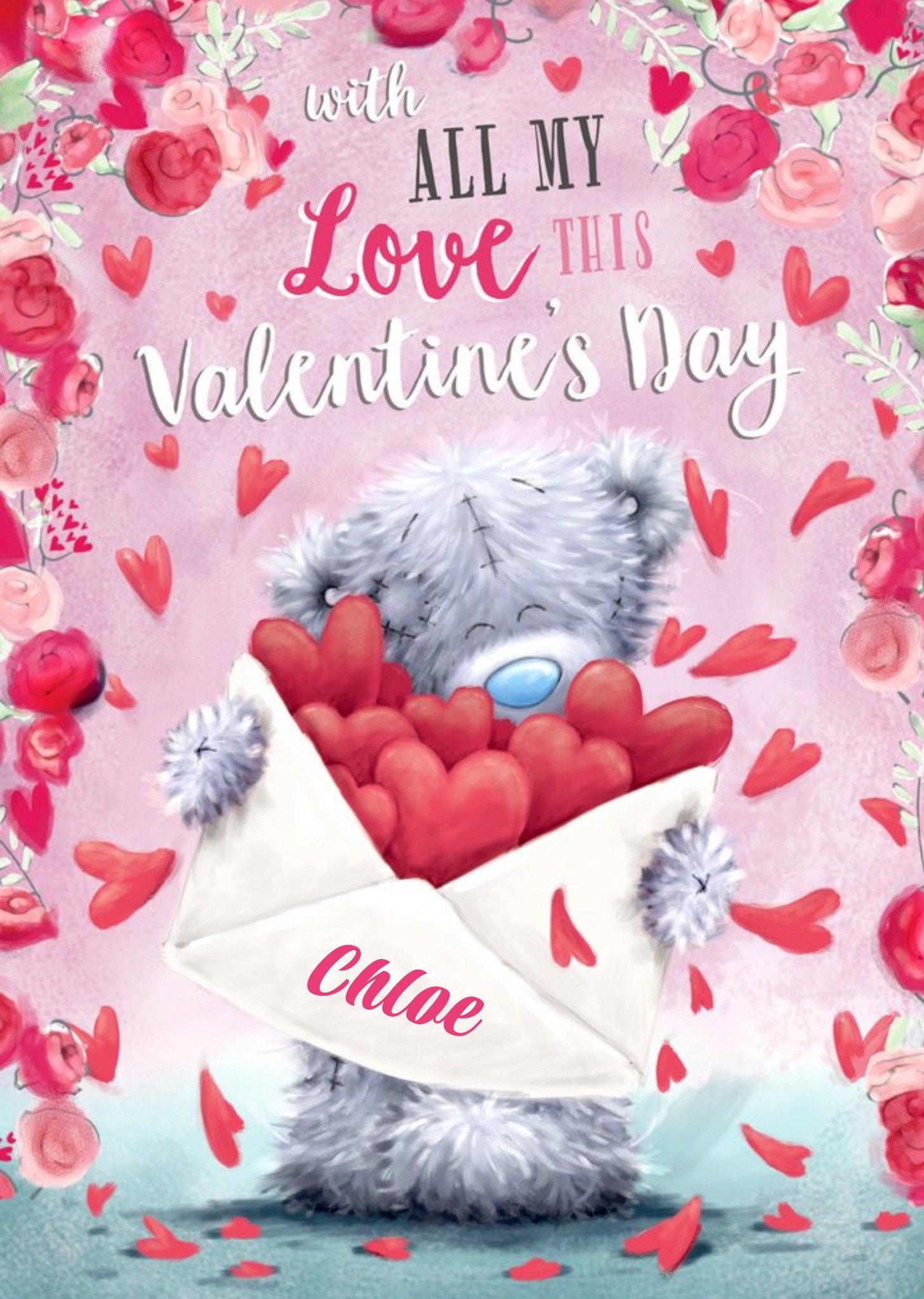 Me To You Carte Blanche All My Love Personalised Valentines Card Ecard